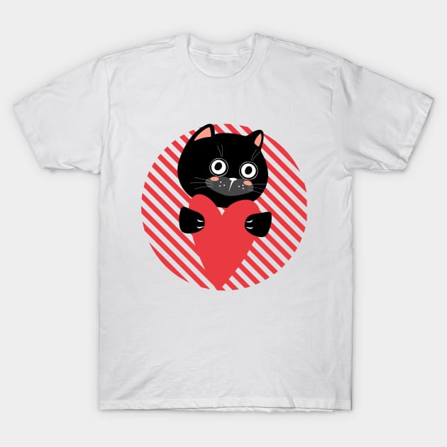 My heart My Cat, Meoww T-Shirt by Tumair